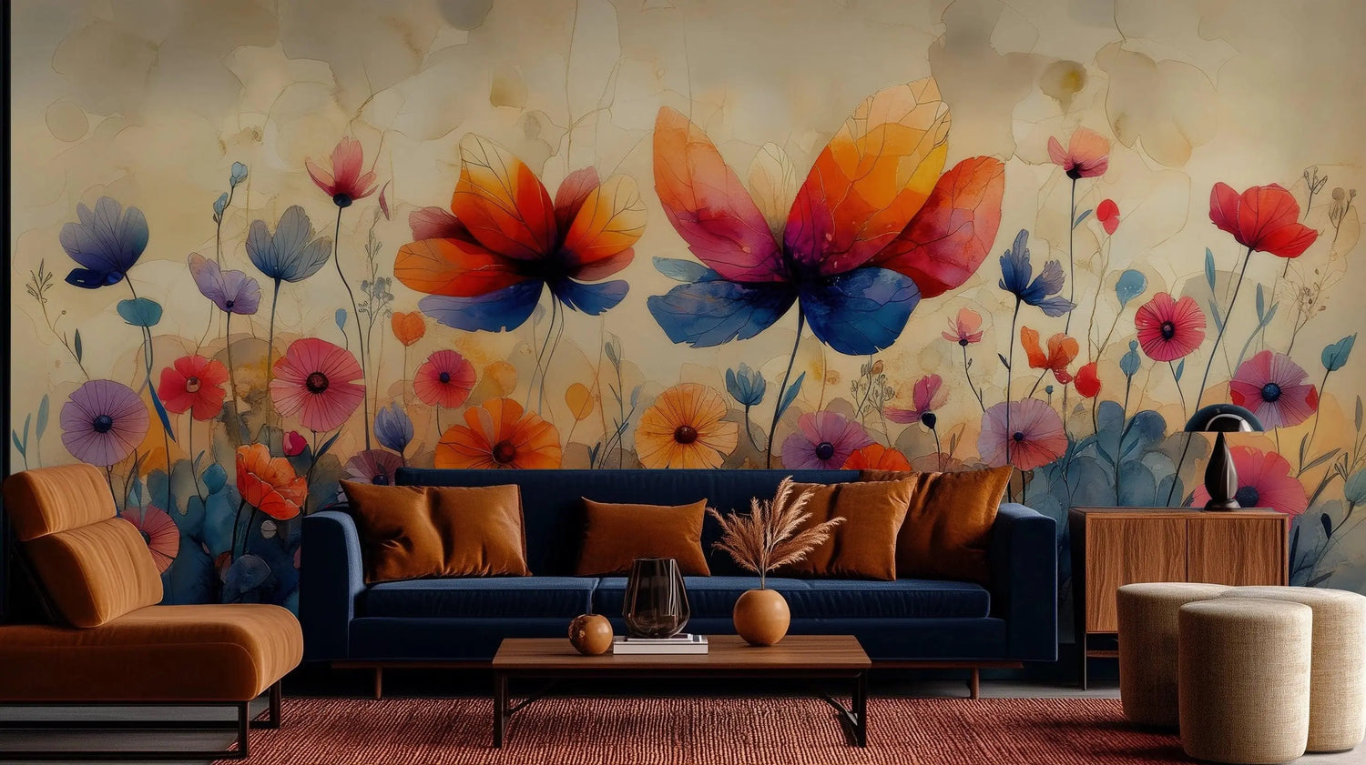 Orange Wallpaper Mural