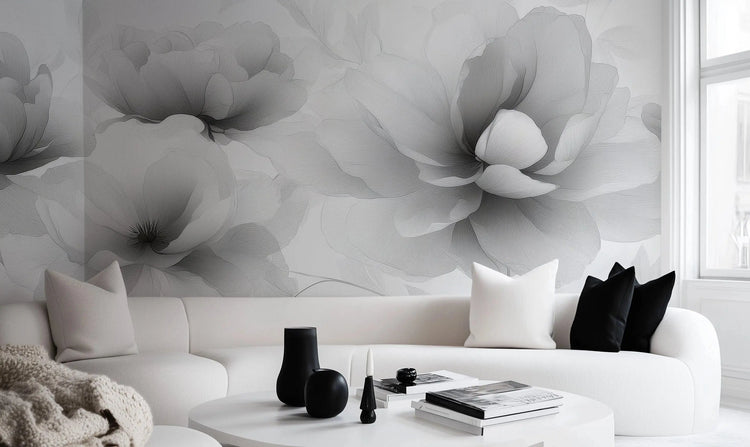 White Wallpaper Mural