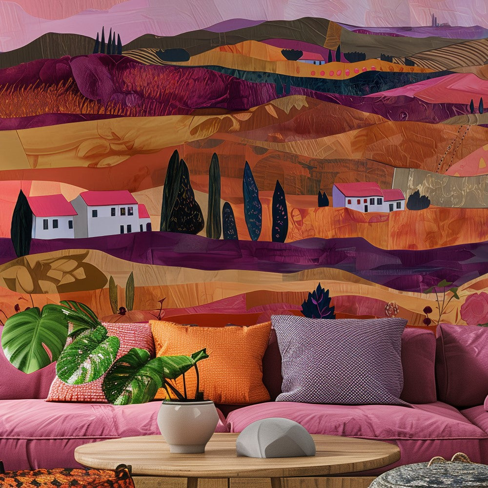 Mediterranean Hills Wallpaper Mural