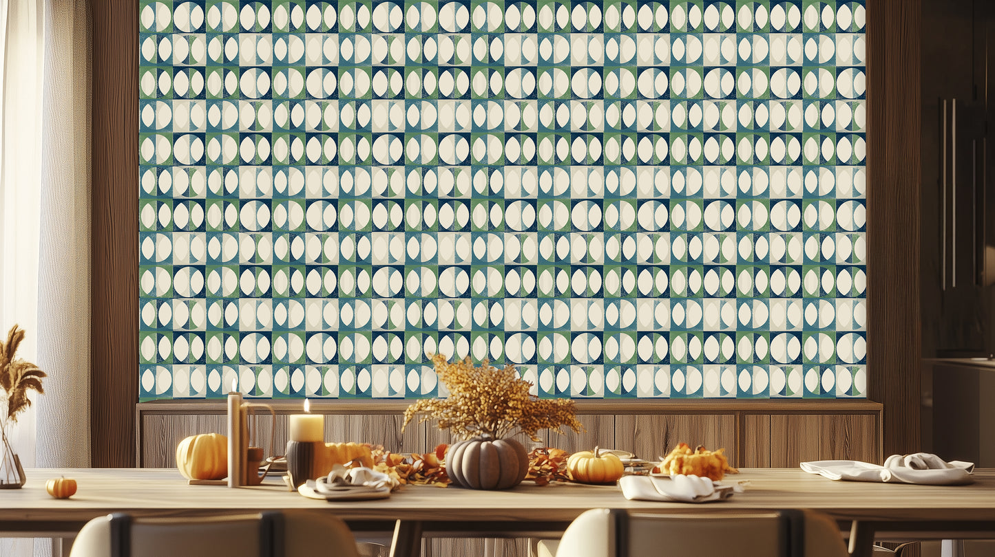 Modern Italian Villa Aqua Green Moons