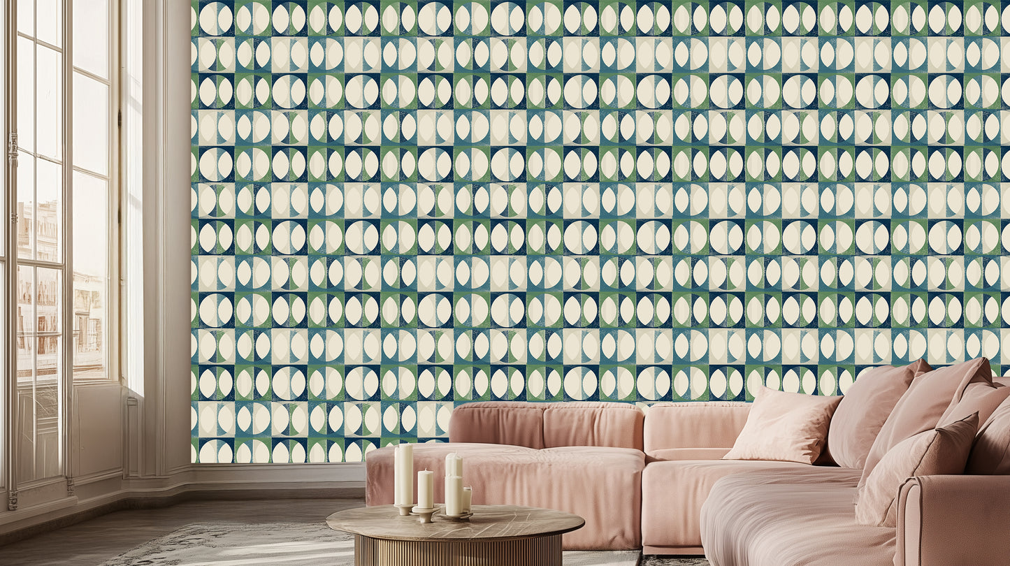Modern Italian Villa Aqua Green Moons