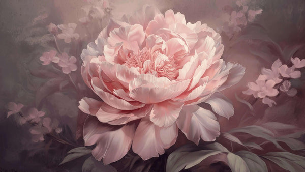 Pembe Şakayık Gül Poster Duvar Kağıdı - Sample