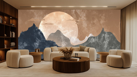 Golden Sunset Mountain Lake