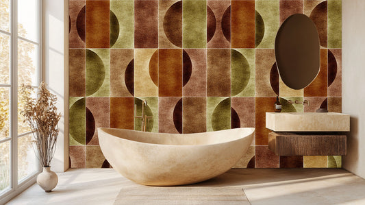 Retro Earth-Tone Geometric