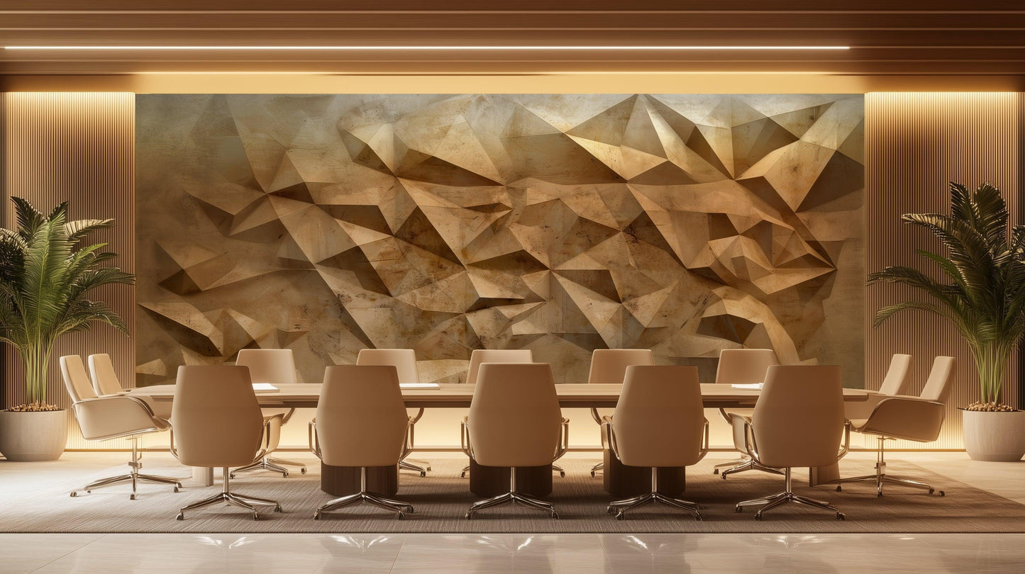 3D Geometric wallpaper mural - XWALLX