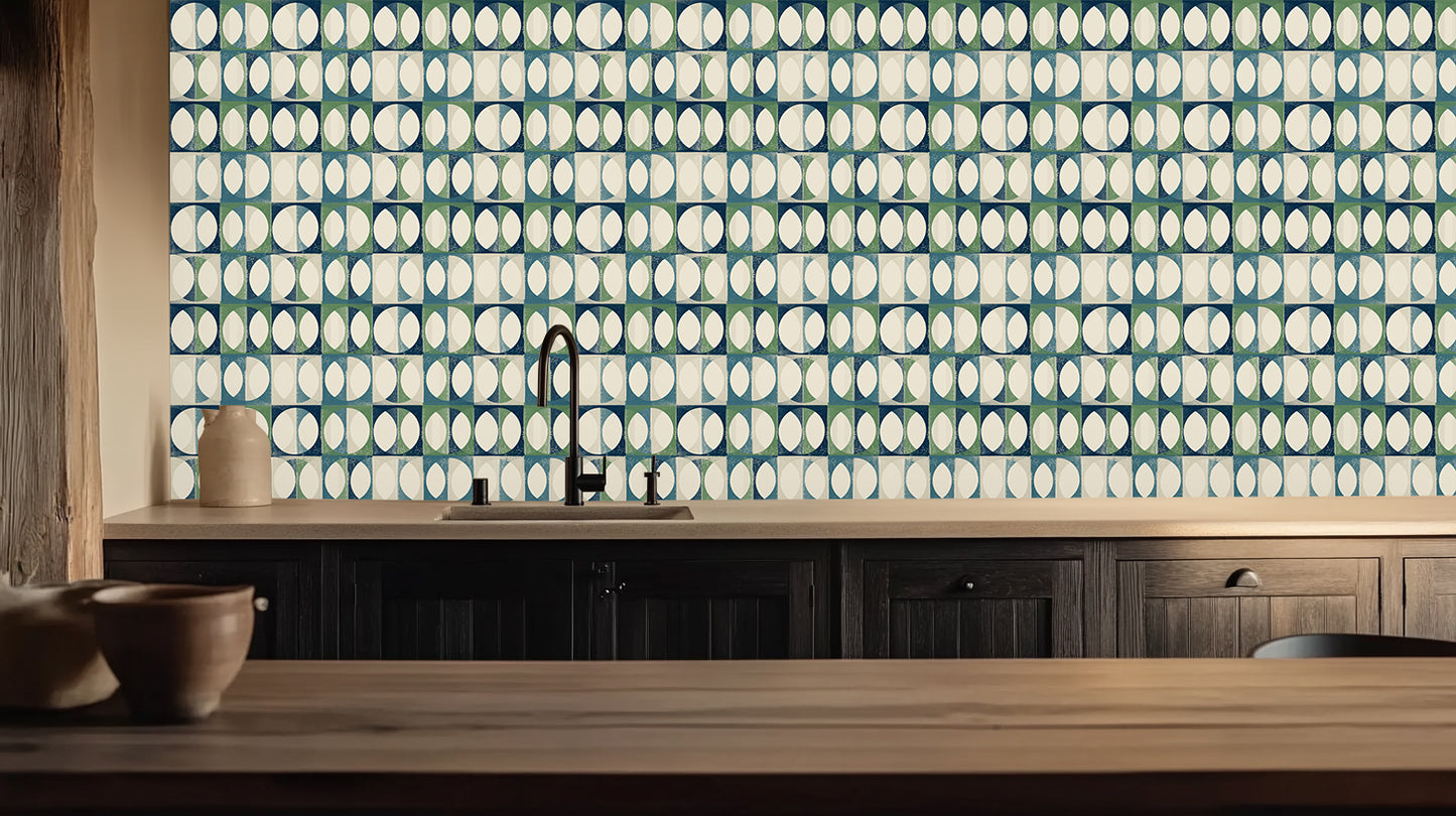 Modern Italian Villa Aqua Green Moons