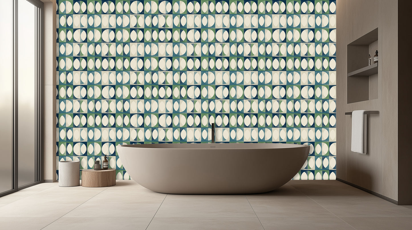 Modern Italian Villa Aqua Green Moons
