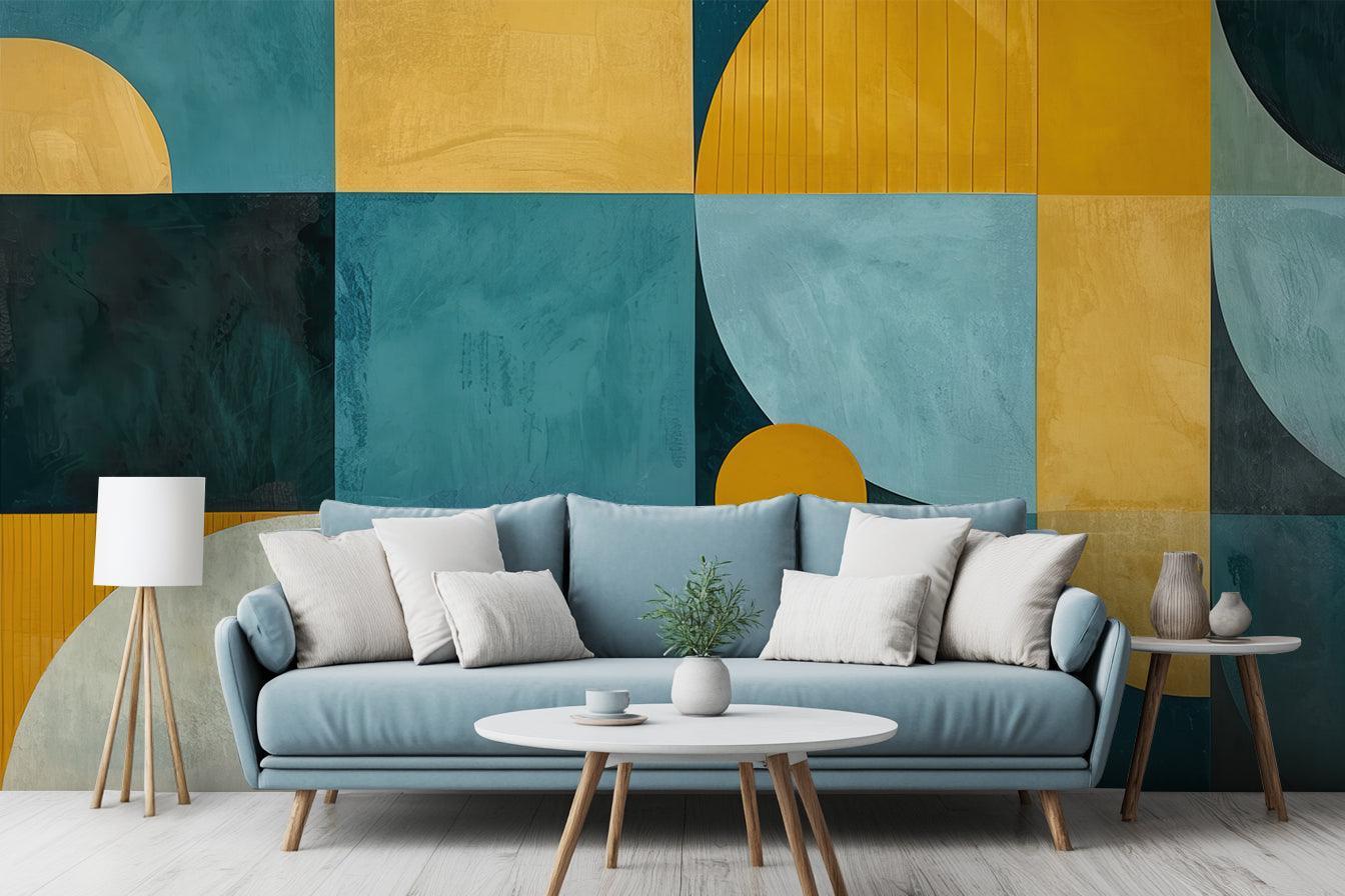 Mid-Century Scandinavian wallpaper mural - XWALLX