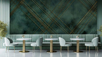 Art Deco Geometric wallpaper mural for a kitchen feature wall