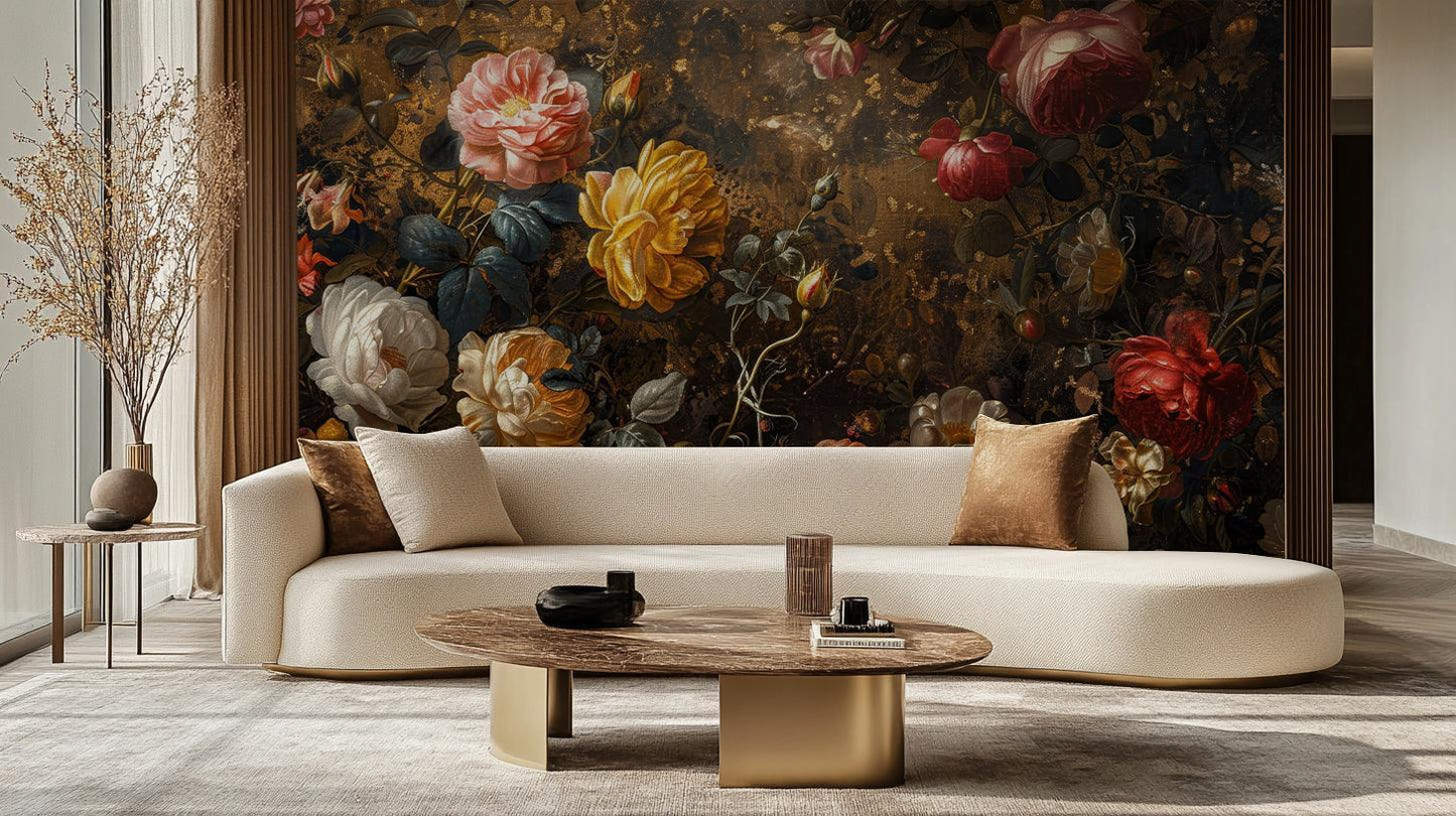 Baroque Flower wall mural - XWALLX