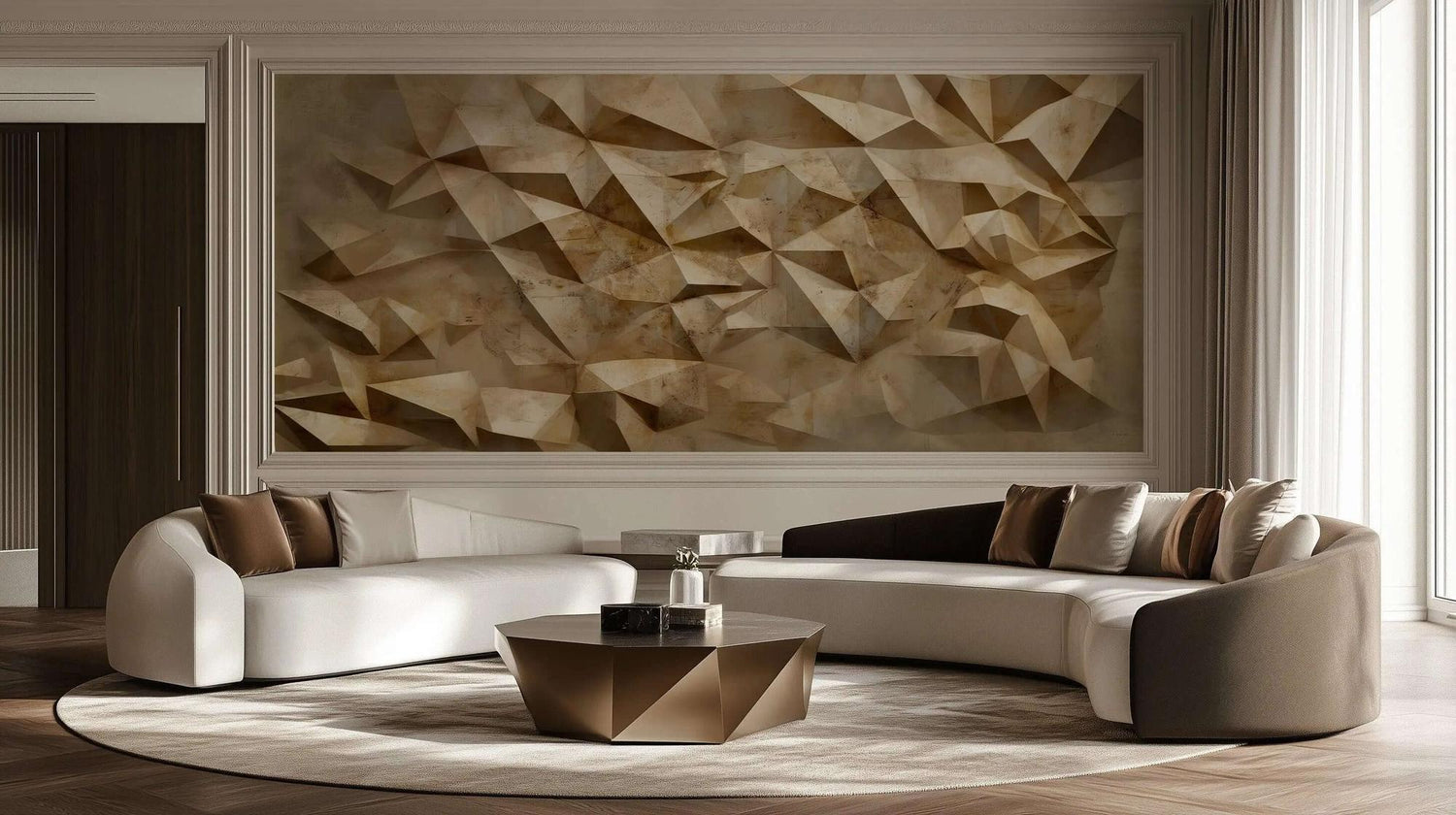 3D Geometrik Duvar posteri - XWALLX