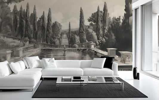 Monochrome Garden wall mural - XWALLX