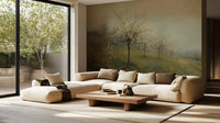 blooming Trees wallpaper mural for a living room feature wall