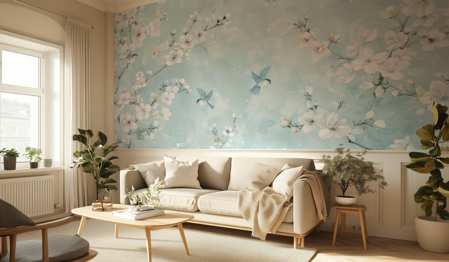 Light Blue wallpaper mural - XWALLX