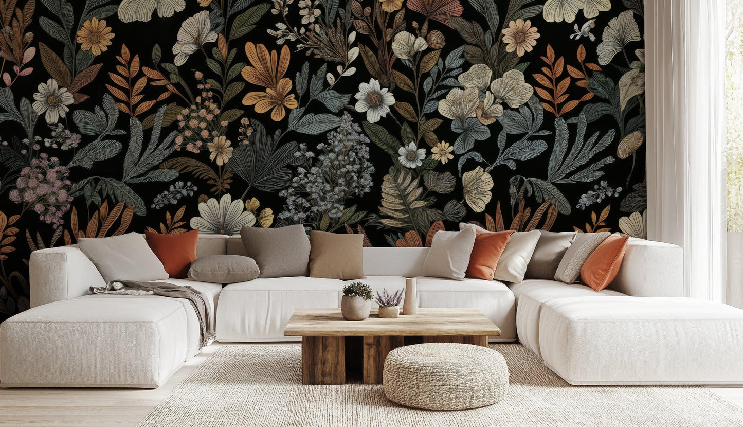 Vintage Floral wallpaper mural - XWALLX