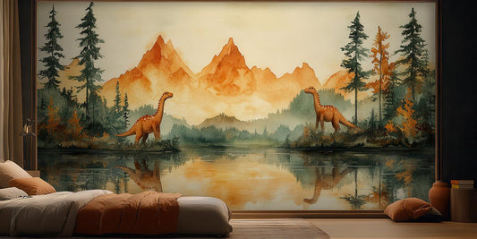 Dinosaur Landscape wall mural - XWALLX