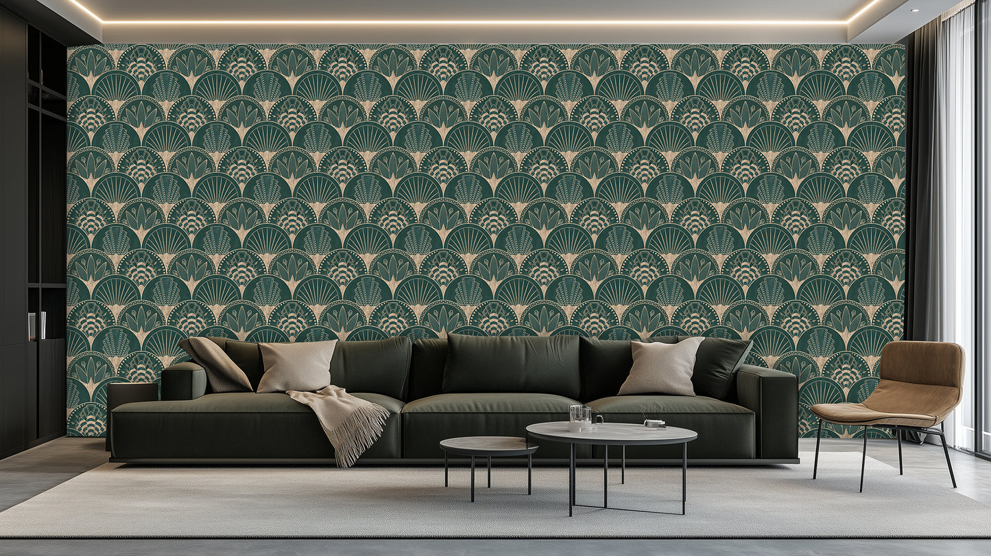 Art Deco Fan Pattern wall decor - XWALLX