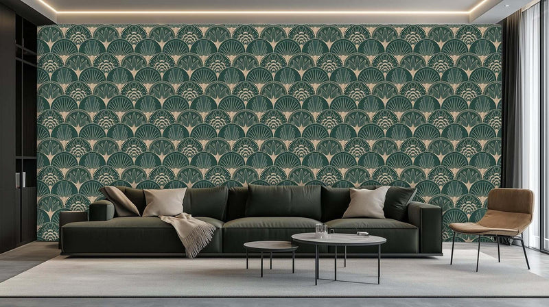Art Deco Yelpaze Deseni duvar dekoru - XWALLX