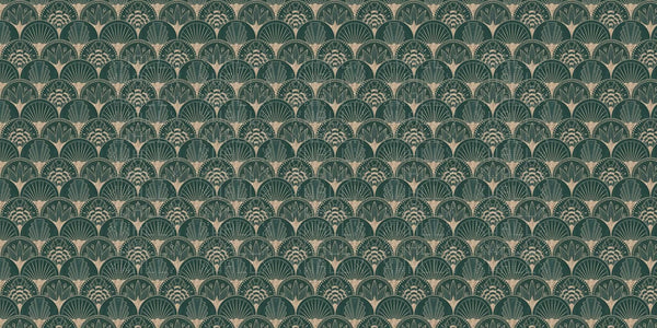 Art Deco Yelpaze Deseni Poster Duvar Kağıdı - Sample