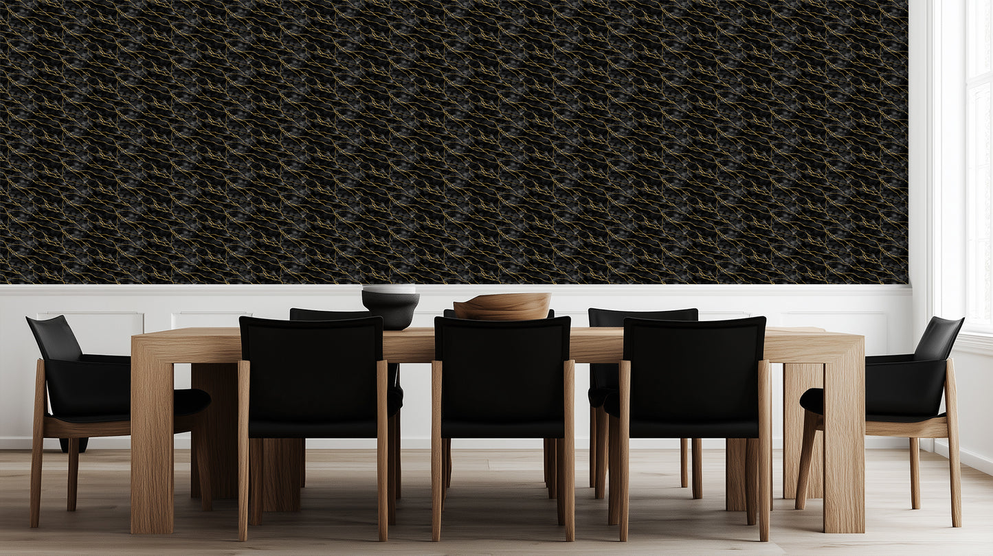 Golden Vein Abstract wallpaper mural - XWALLX