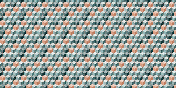 İzometrik Küpler Geometrik Poster Duvar Kağıdı - Sample