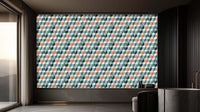3D wallpaper copper Cubes Geometric wall mural 