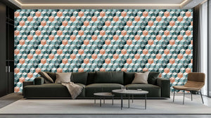 Isometric Cubes Geometric wall decor - XWALLX