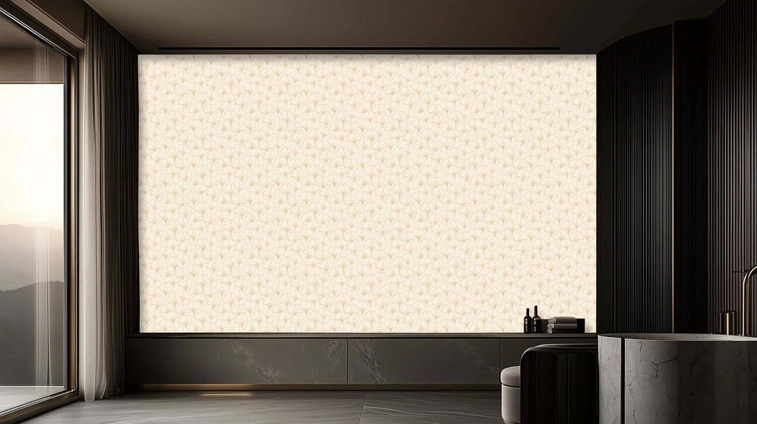 Golden Ginkgo Leaf wall mural Mural wall mural - XWALLX