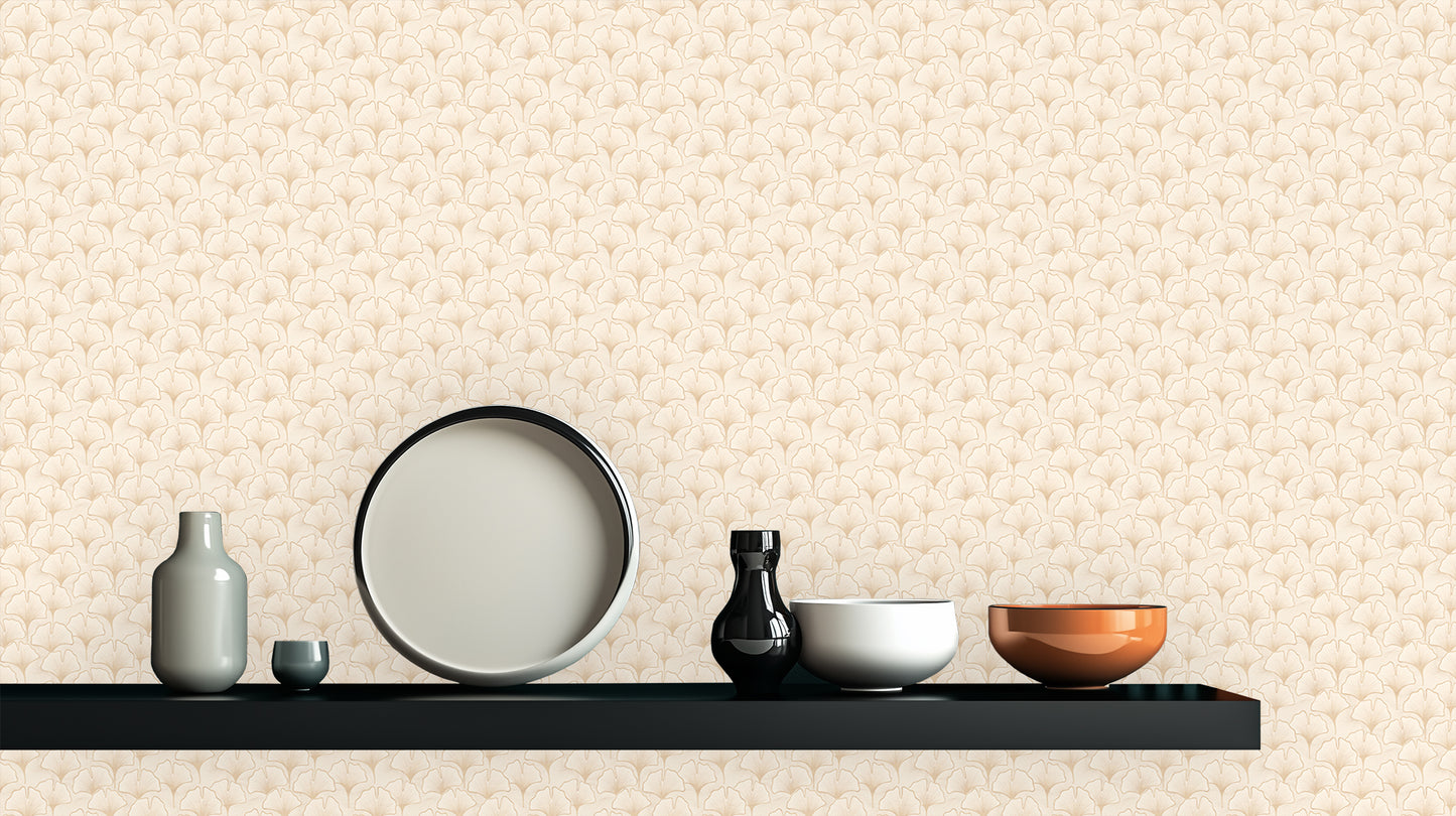 Golden Ginkgo Leaf wall mural Mural wallpaper - XWALLX