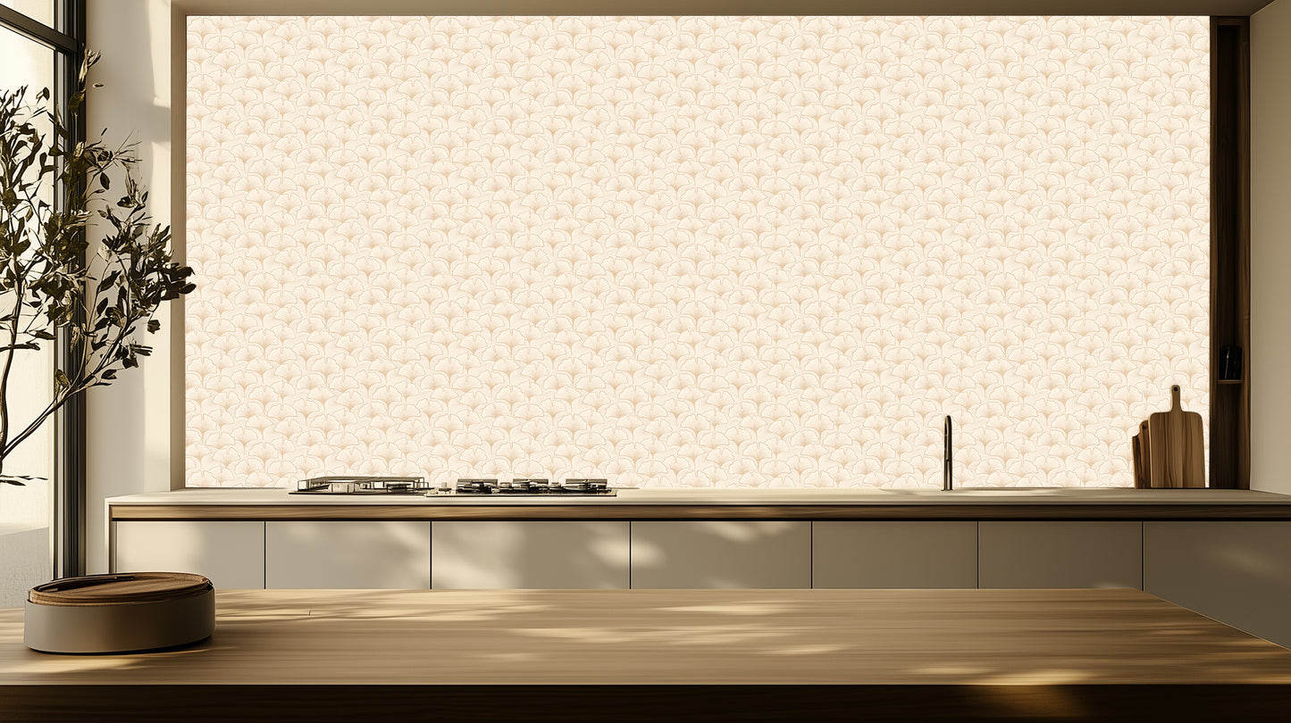 Golden Ginkgo Leaf wall mural Mural wall art - XWALLX