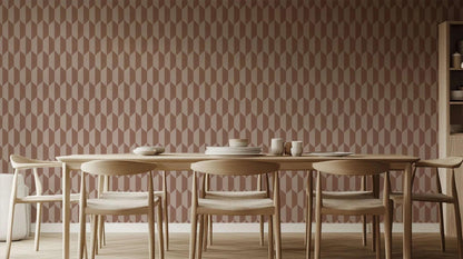 Terracotta Geometric Depth wallpaper - XWALLX