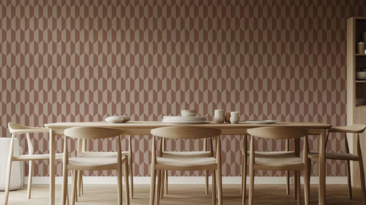 Terracotta Geometric Depth wallpaper - XWALLX