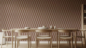 Terracotta Geometric Depth wallpaper - XWALLX