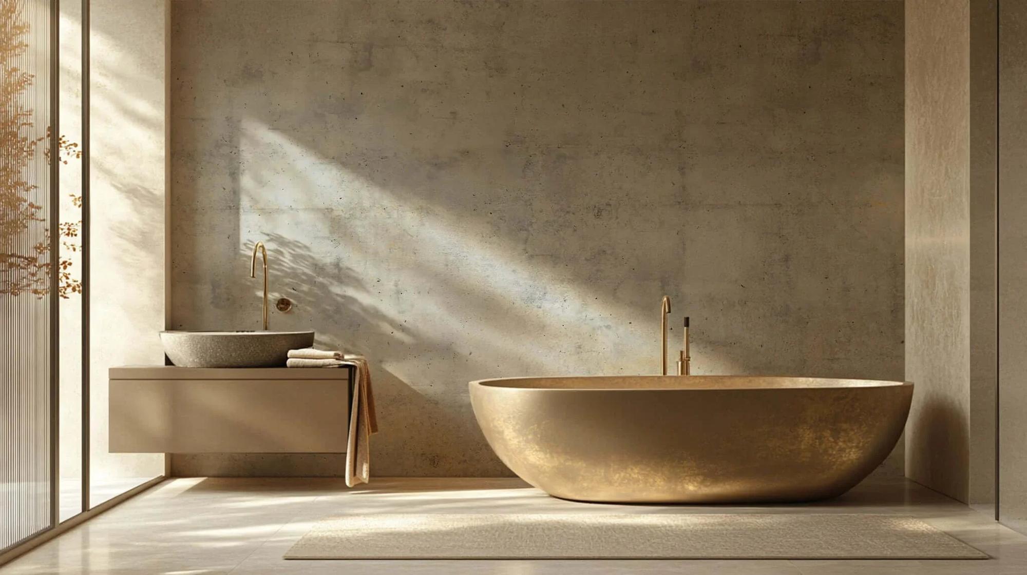 Bronze Bath Sanctuary wall mural - XWALLX