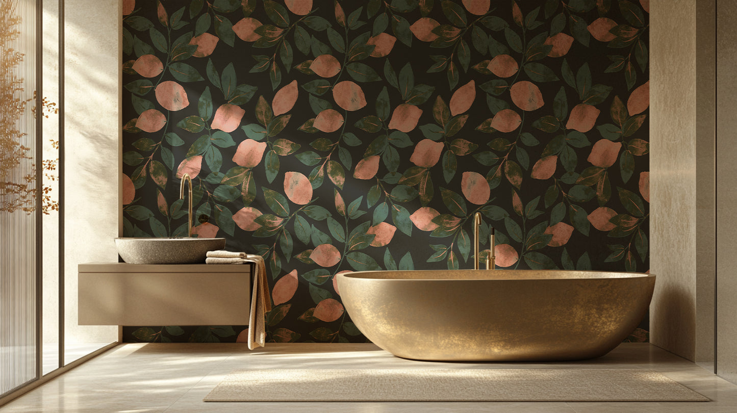 Blush Lemon Grove Artistic wall mural - XWALLX