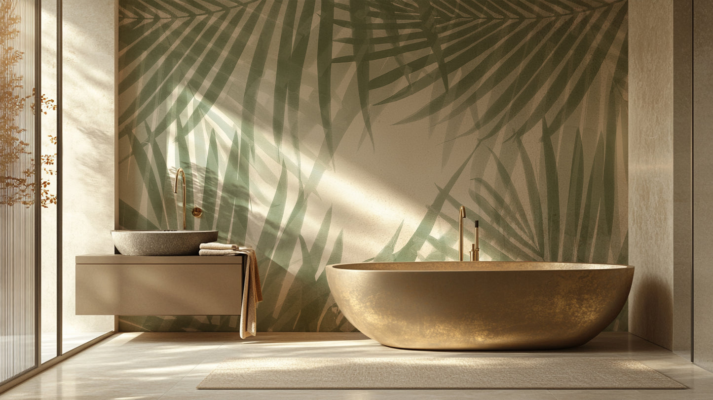 Verdant Palm Fronds Nature wall mural - XWALLX