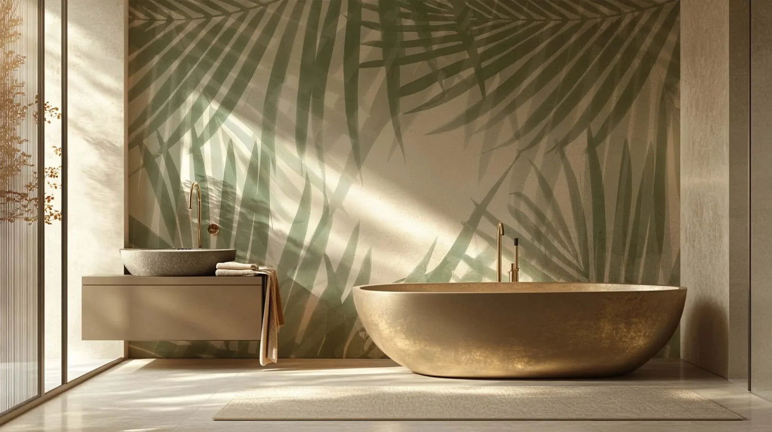 Verdant Palm Fronds Nature wall mural - XWALLX