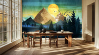Painterly Mountainscape wallpaper - XWALLX