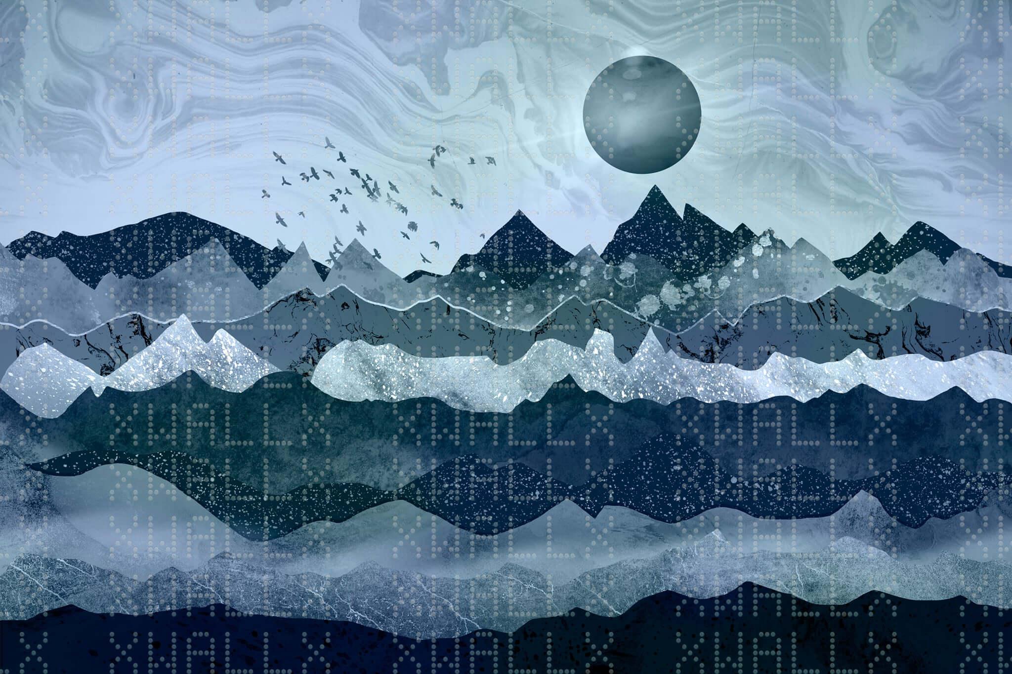 Lunar Peakscape Serenity Poster Duvar Kağıdı