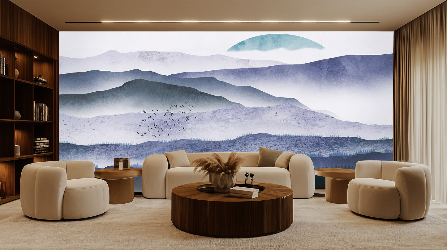 Ascending Birds Mountain Serenity wall decor - XWALLX