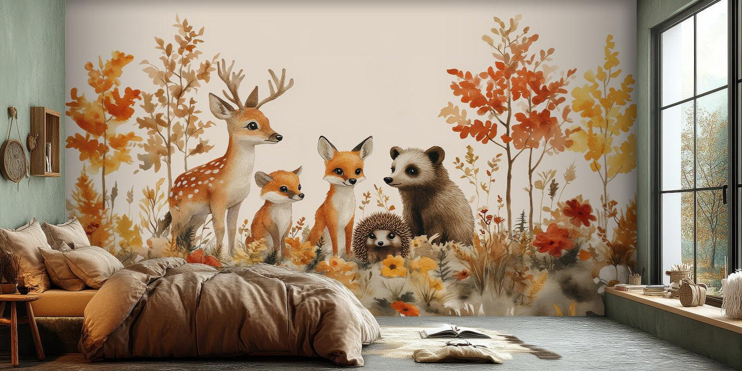 Forest Friends wallpaper mural - XWALLX