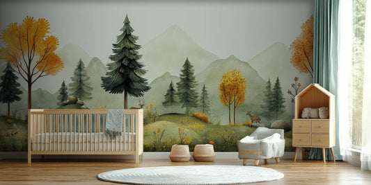 Woodland Wonders wallpaper mural - XWALLX