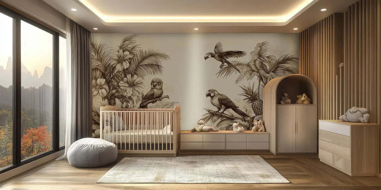 Vintage Tropical Jungle duvar kağıdı - XWALLX
