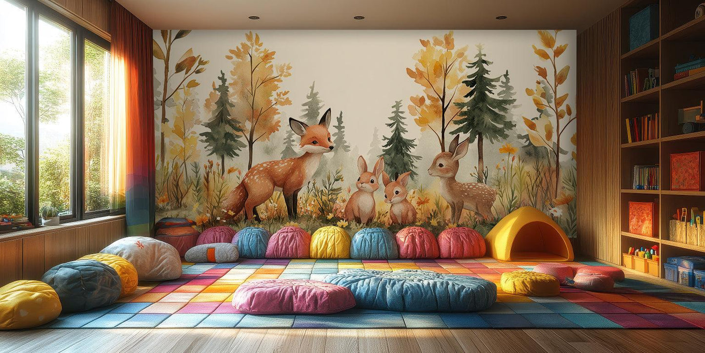 Cute Animals wall mural - XWALLX