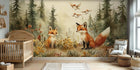 Foxs and Birds poster duvar kağıdı - XWALLX