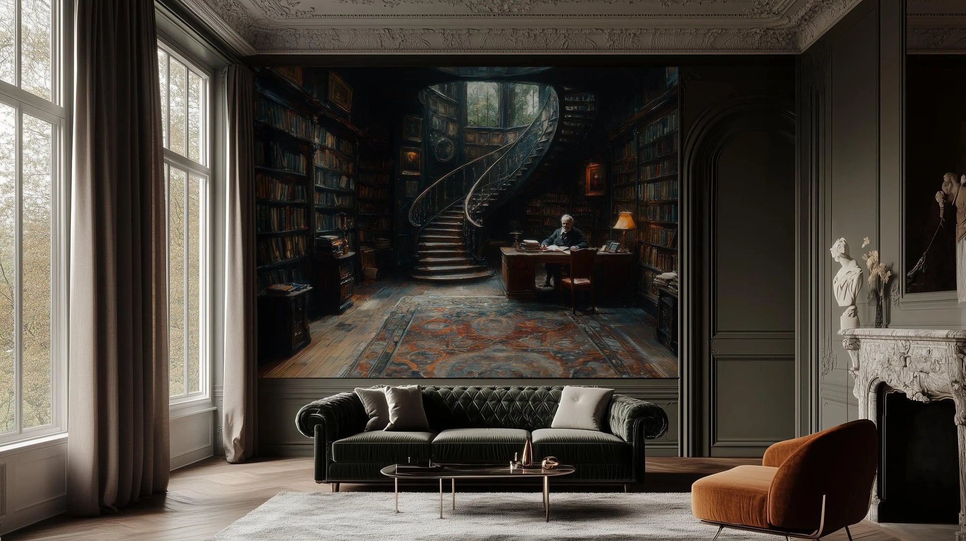 Classic Bookshelf wallpaper - XWALLX