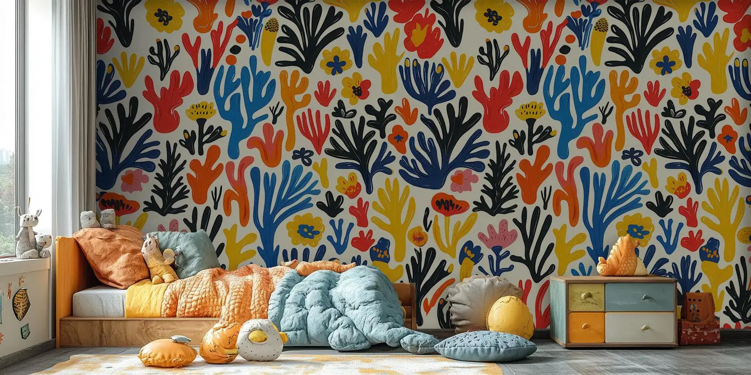 Playful Botanical wall mural - XWALLX