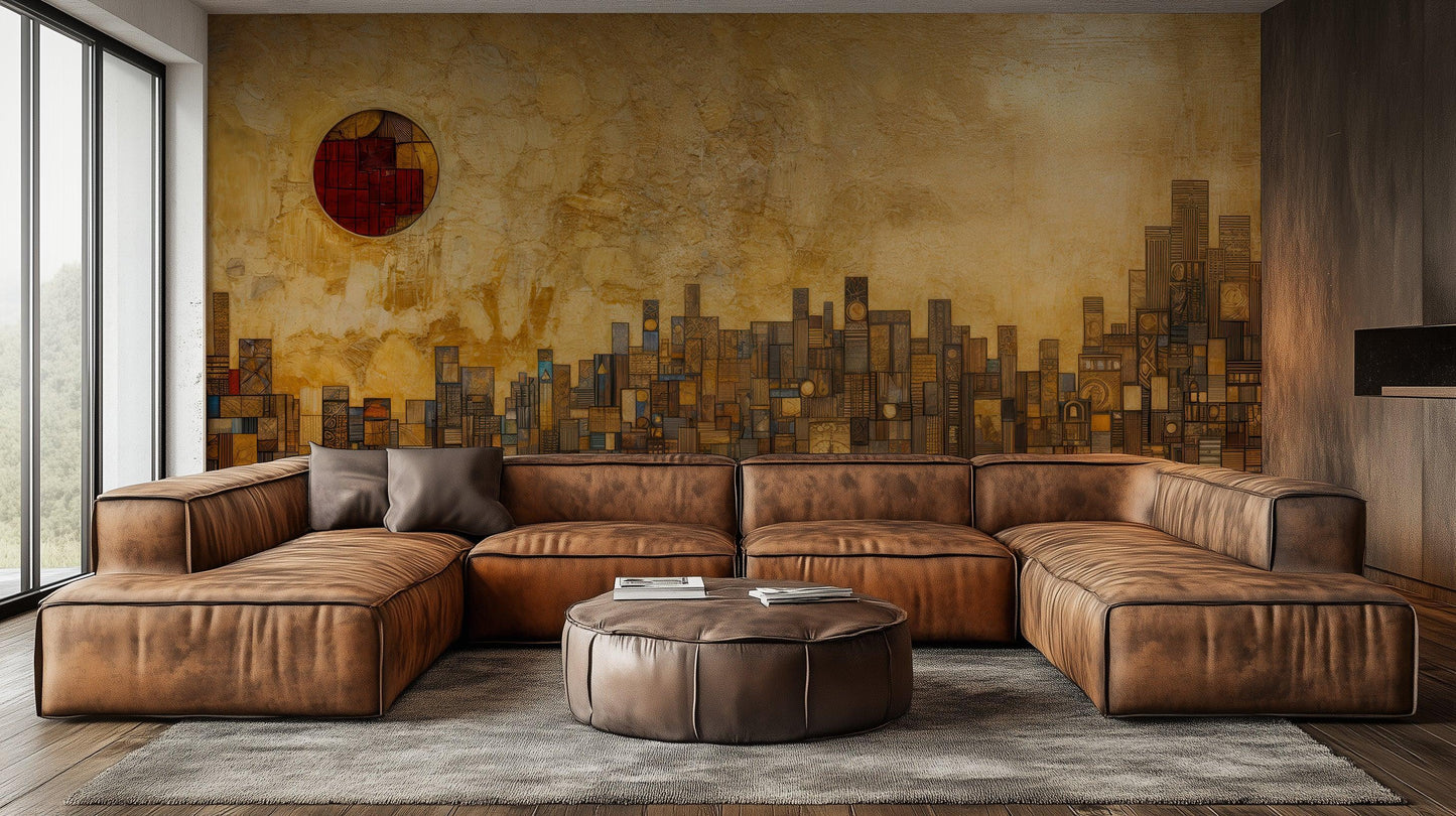 Golden City wall mural - XWALLX