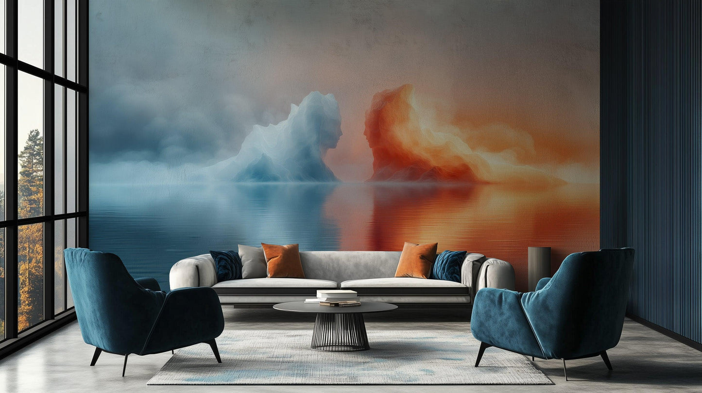 Fire and Ice wall mural - XWALLX