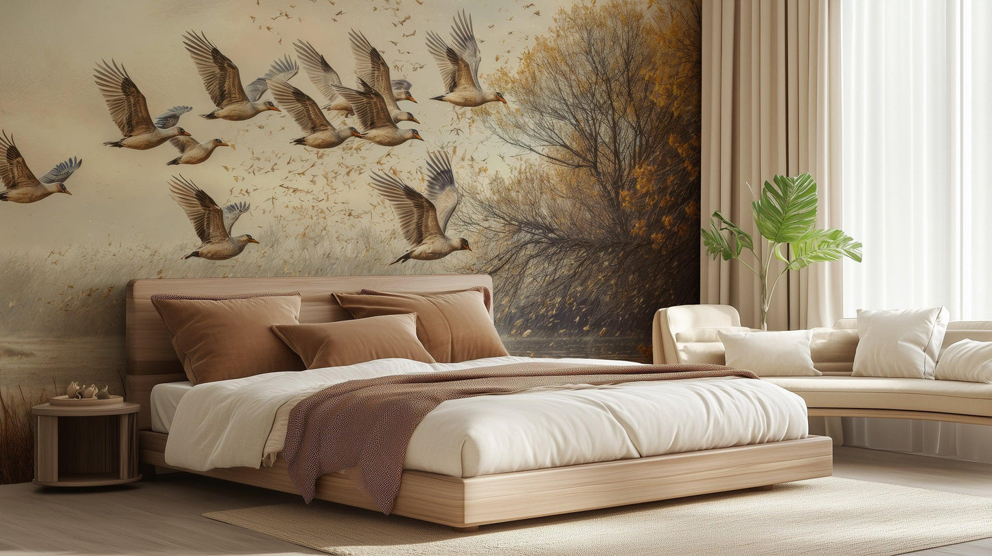 Birds In Flight wallpaper mural - XWALLX